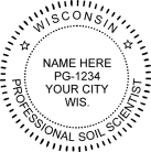 Wisconsin Soil Scientist Seal Trodat Stamp 